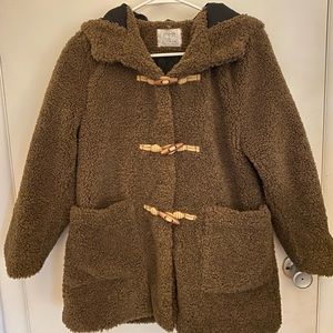 Zara Kid’s Girl’s Plush Faux Fur Teddy Overcoat NEW